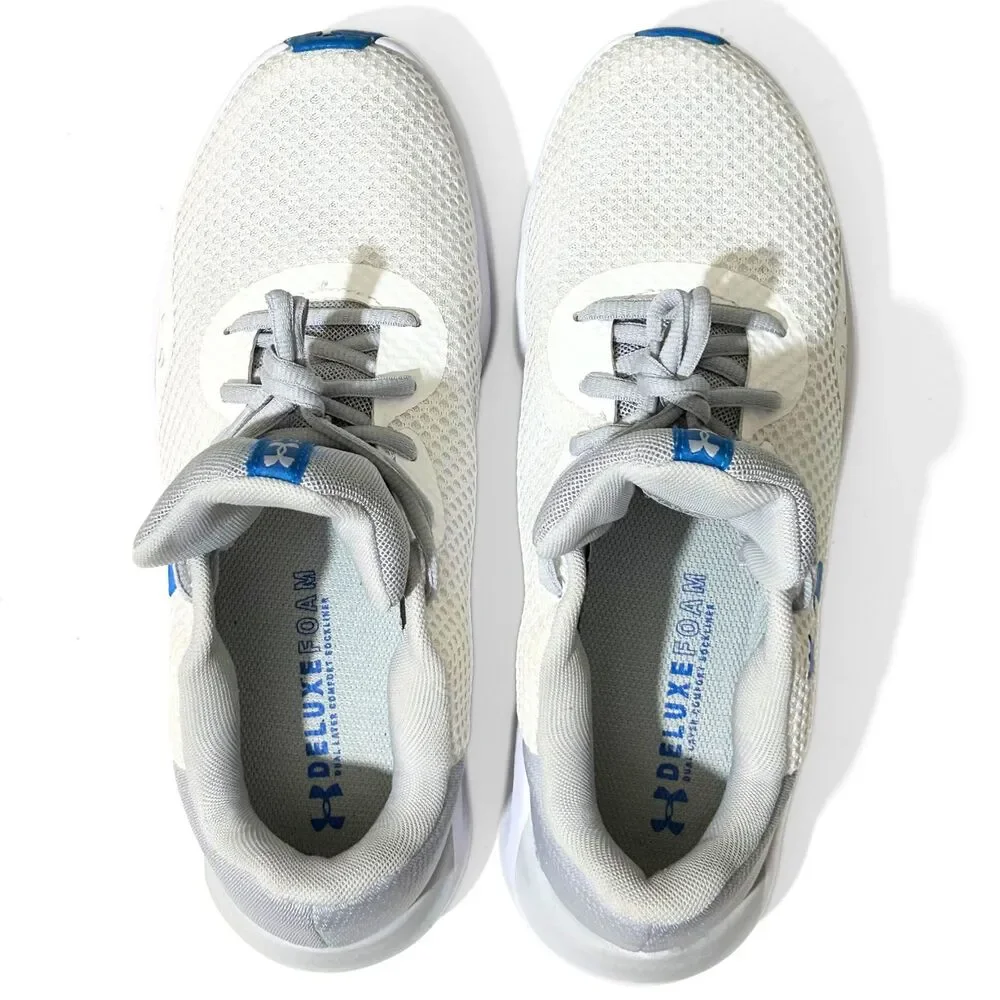 Under Armour Men's Charged Pursuit 3 White Blue Gray Size 8.5